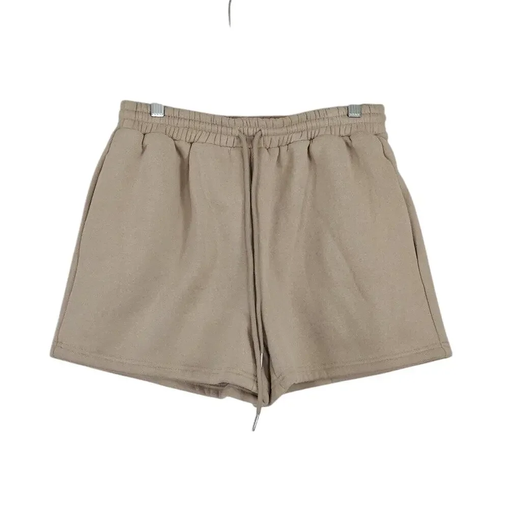 Caracilia Pull-on Drawstring Sweat Shorts - Tan - sz S - NWT - Picture 1 of 5